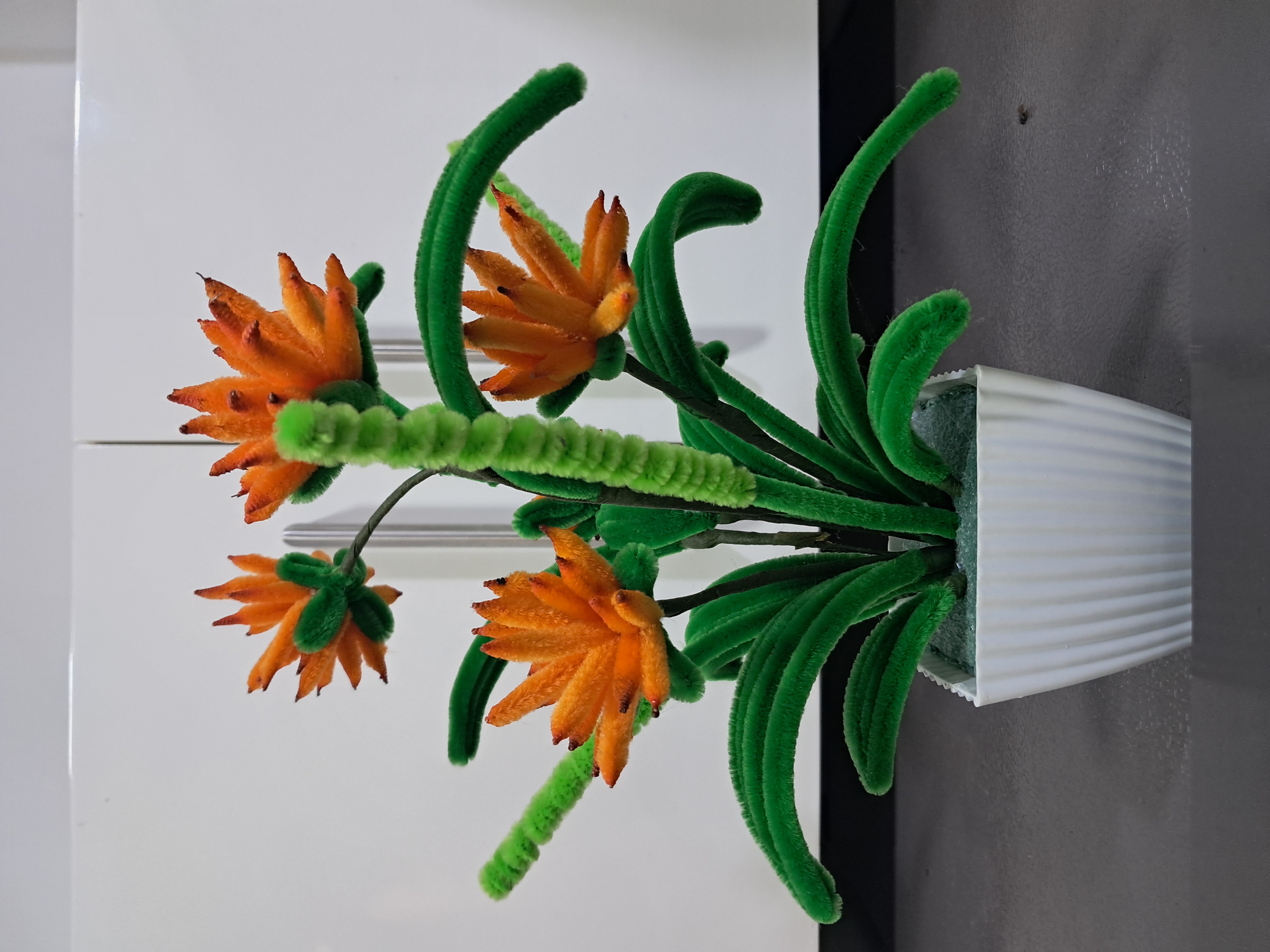 Door Floral Display 11 Pipe cleaner flowers