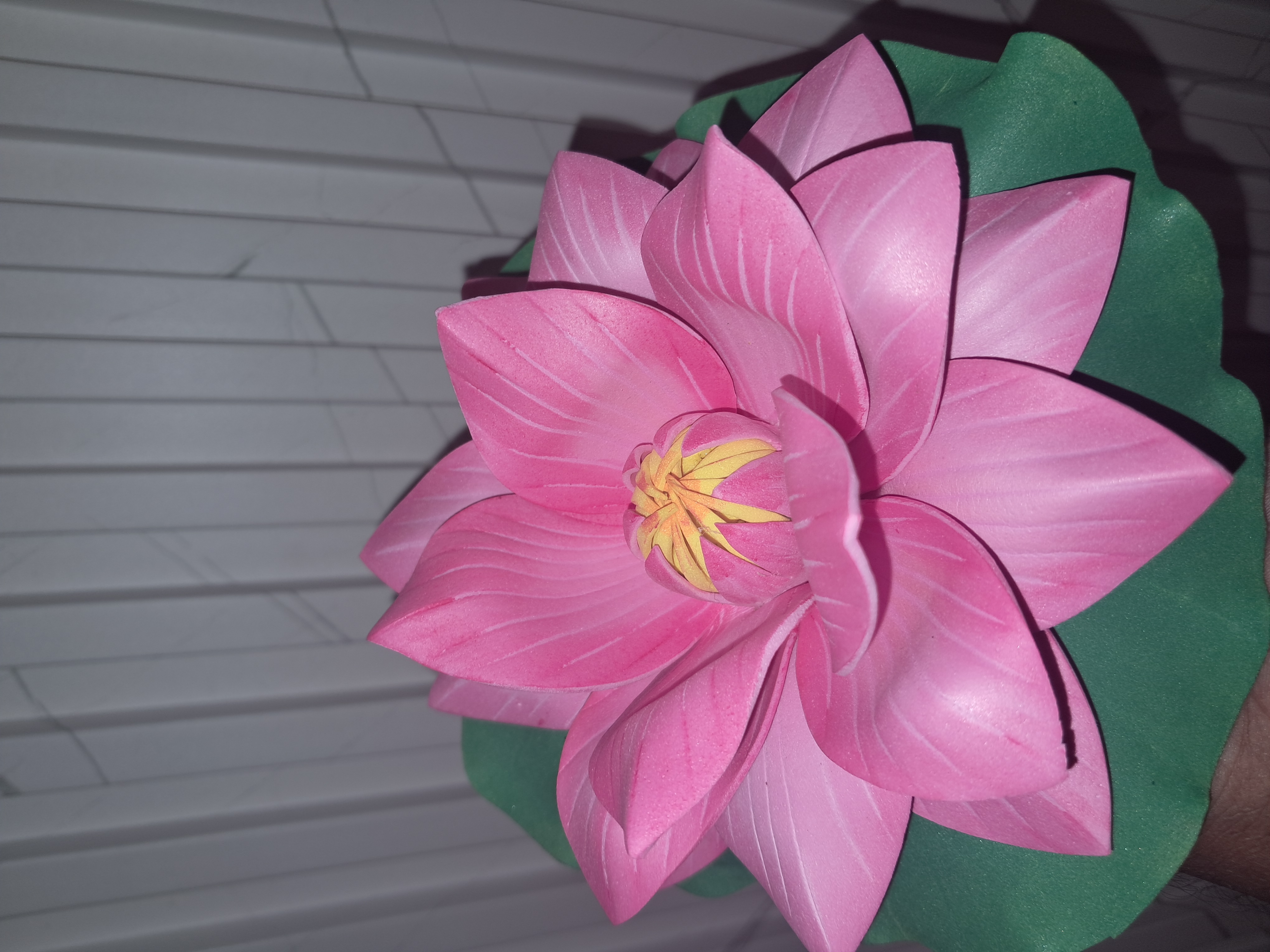 Door Floral Display Lotus leaf with flower