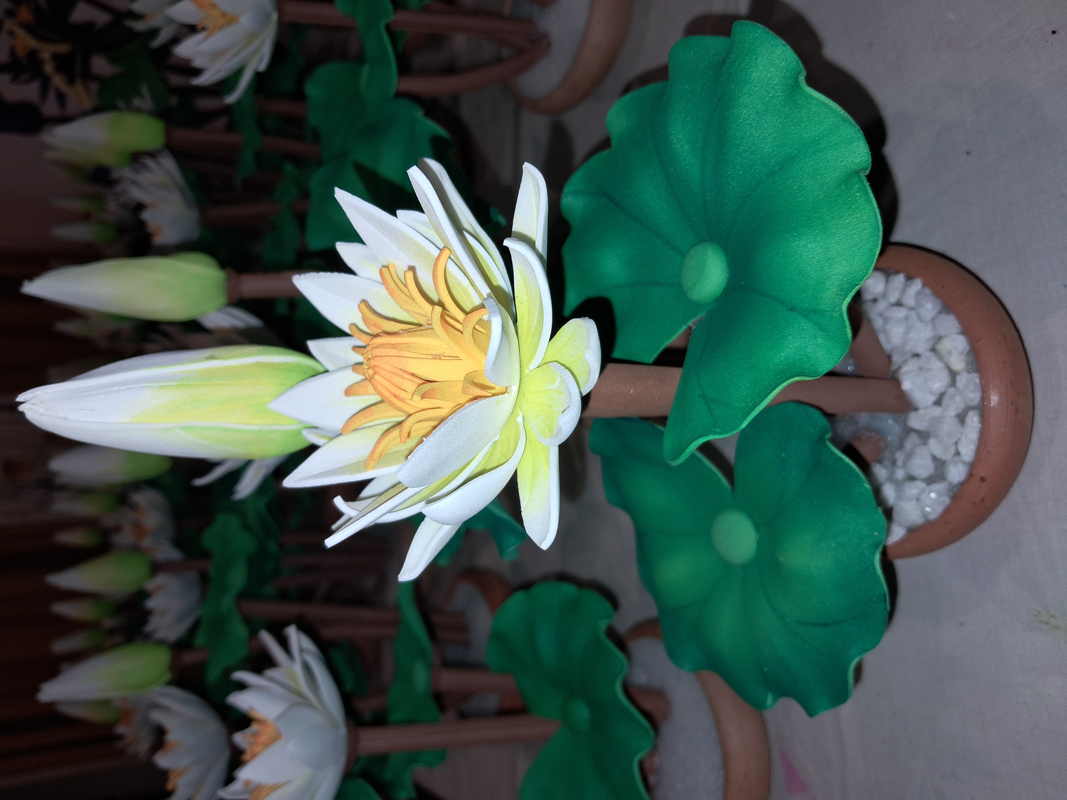 Door Floral Display 15 White Olu Flowers